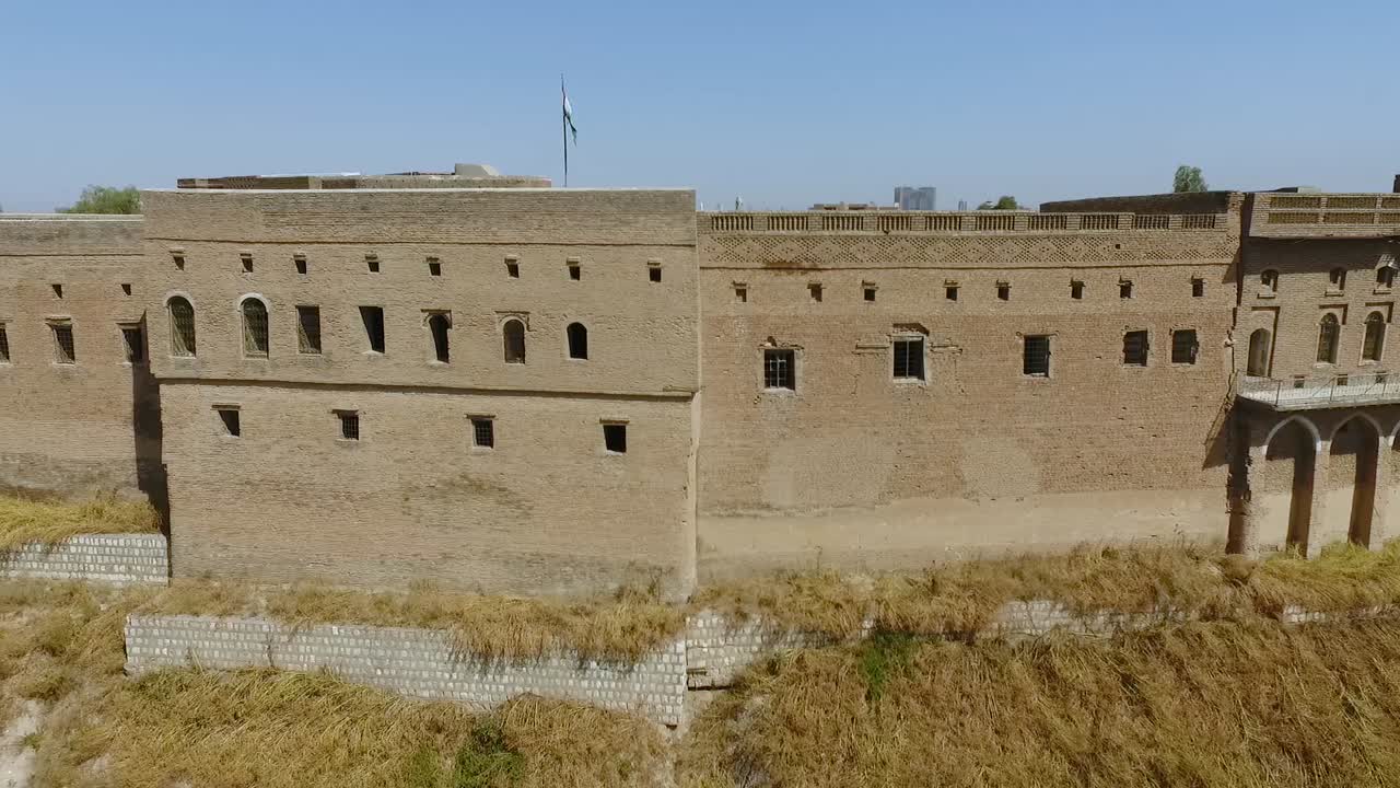 Aerial View of an Ancient Fortress in Iraq