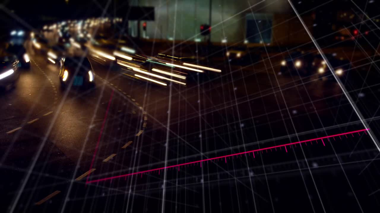 animación de gráficos y procesamiento de datos sobre el paisaje urbano