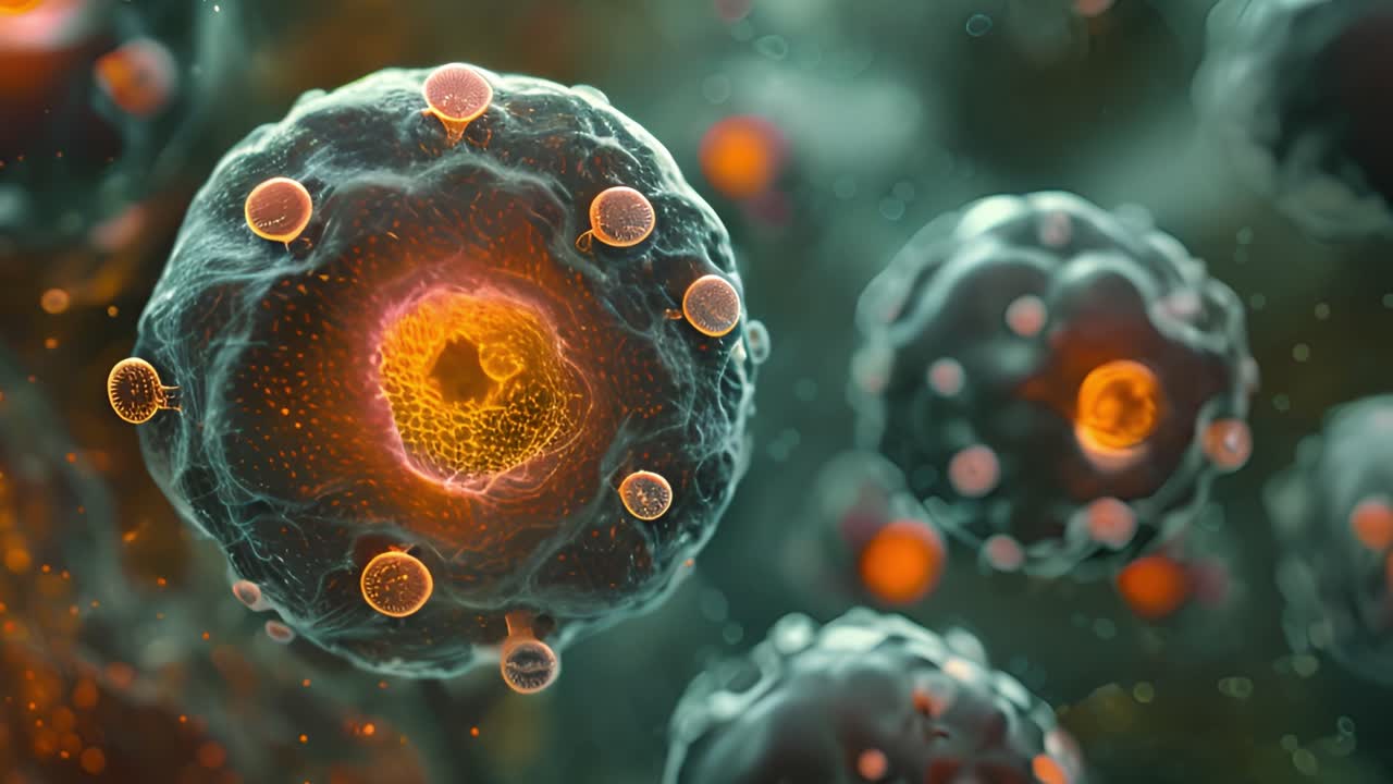 Microscopic View of a Cell-like Structure or Pathogen