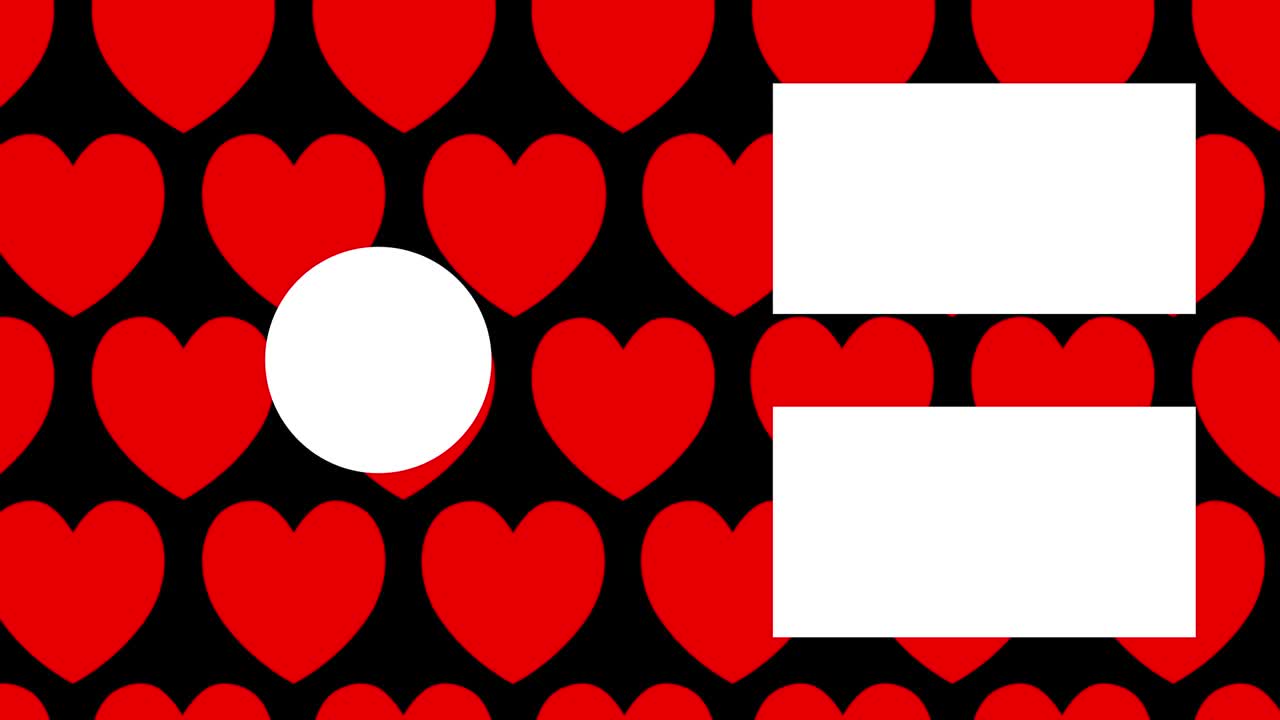 간단한 심장 움직임 엔드 카드 엔딩 스크린 모션 그래픽