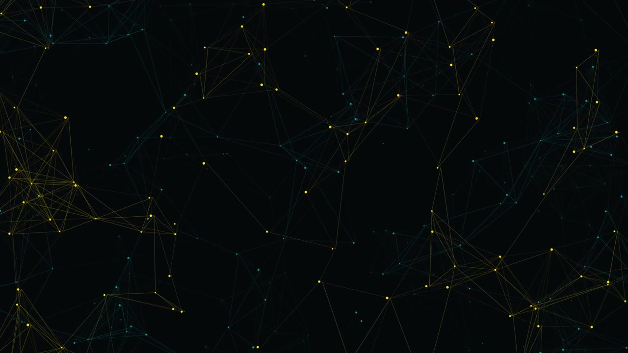 Abstract Digital Network Connection with Glowing Particles and Lines