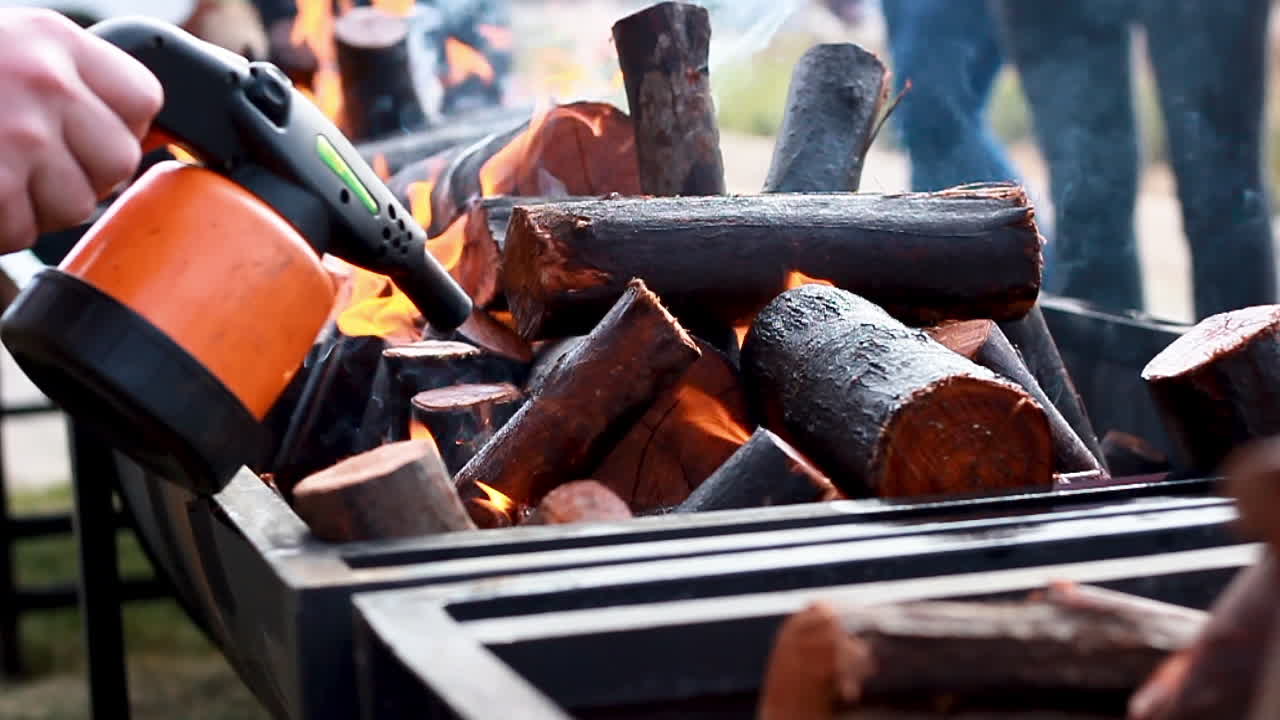 Lighting a Fire with a Lighter in a Metal Container