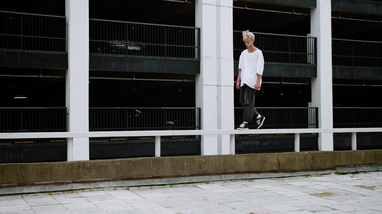 Person on top of a building