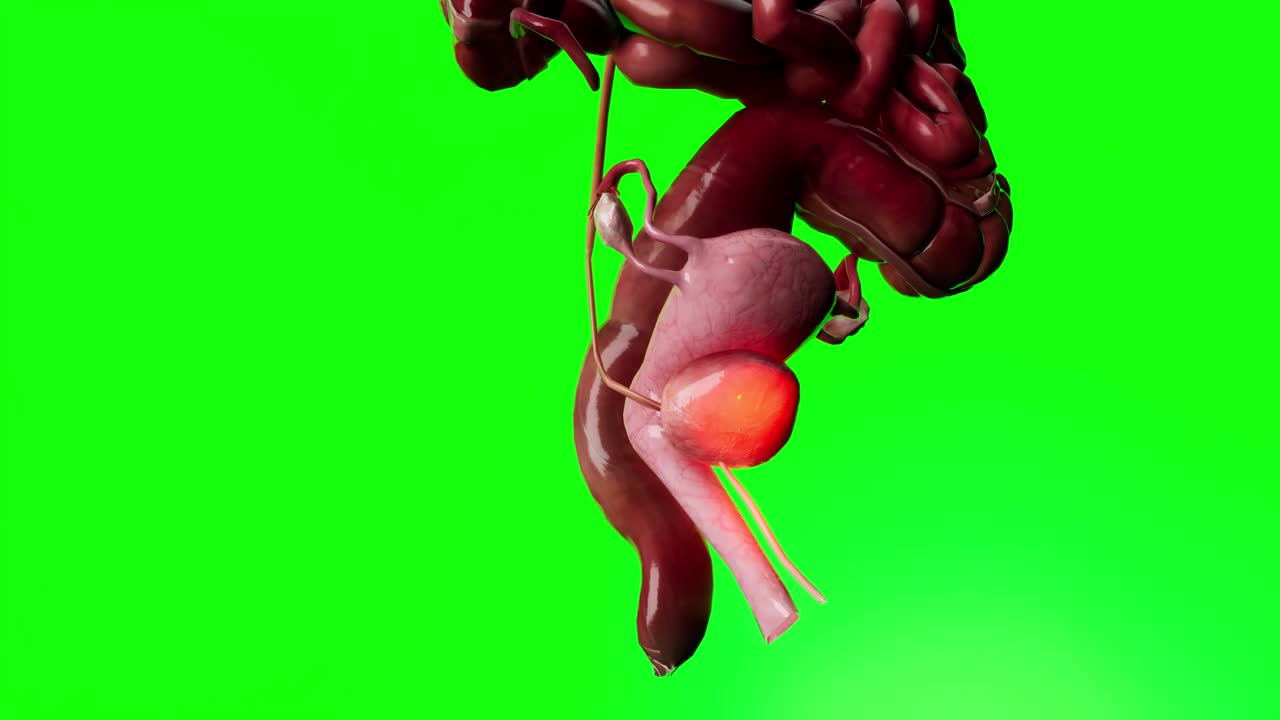 sistema reproductivo femenino anatomía concepto médico animación en 3d