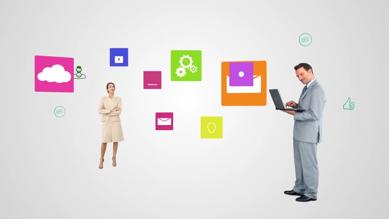 personas de negocios que usan tecnología