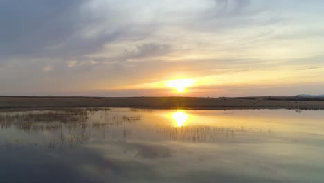 beautiful sunset over a lake