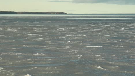 frozen baltic sea in the winter. icy cold polish coastline