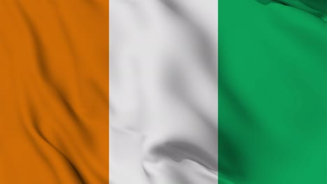 ivory coast flag seamless waving animation