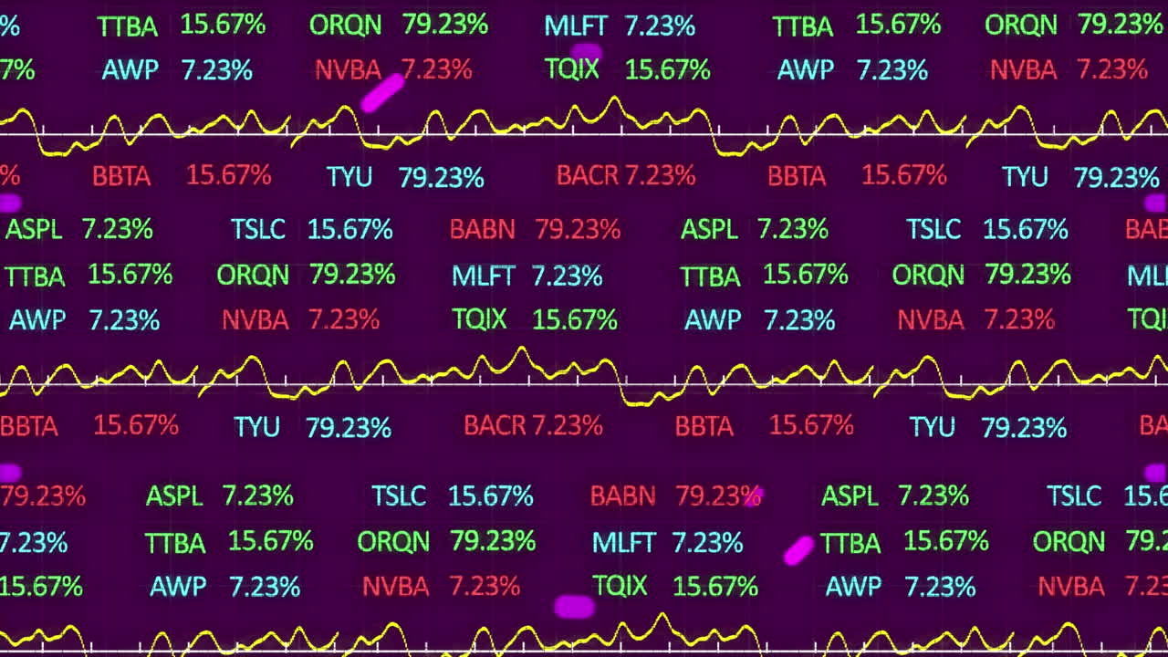 animación del escaneo del alcance y el procesamiento de datos financieros en una oficina vacía