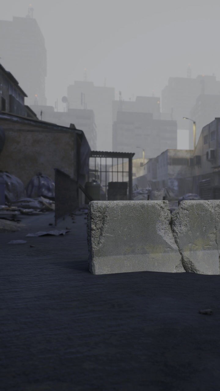 Urban landscape echoes of a forgotten city in the early morning light