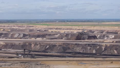 Massive-open-pit-surface-mine,-coal-mining-in-Garzweiler,-Germany