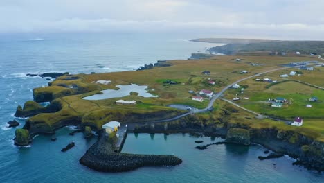 a stunning landscape of diamond beach in iceland showcasing its landscape and housing community nearby