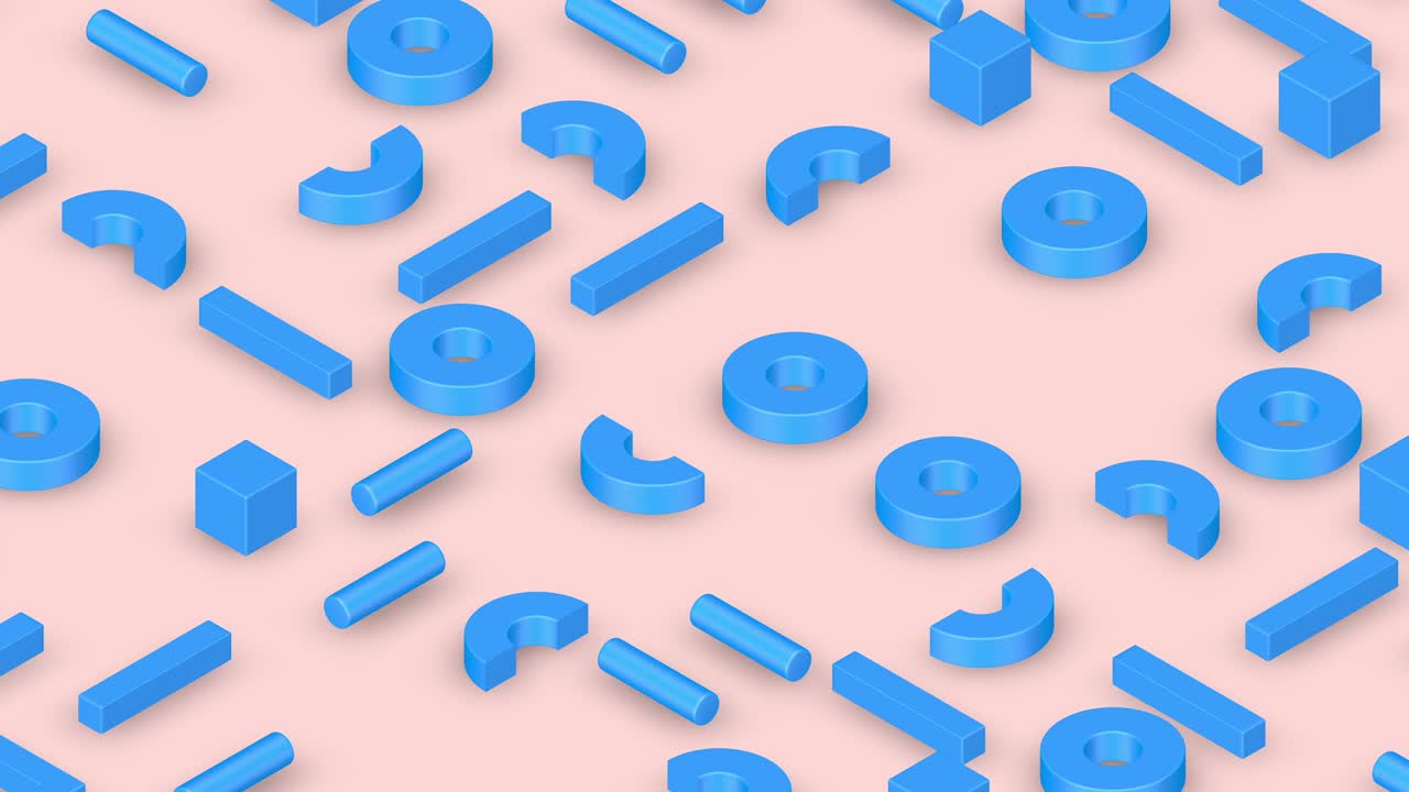 추상적인 기하학적 배경과 이소메트릭 뷰