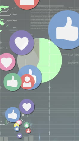 animation of data processing over grey background