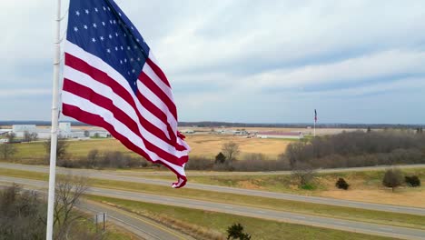 the beautiful american flag at flags of freedom in princeton illinois.