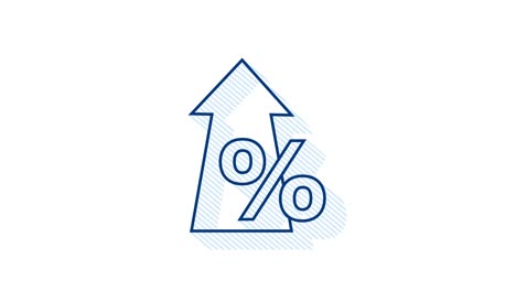 percentage with arrow up and down. banking, credit, interest rate. motion graphic