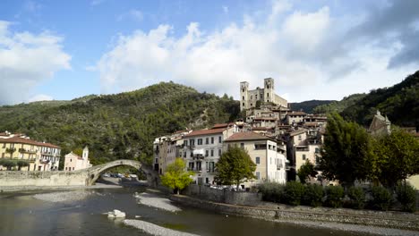 picturesque italian village by a river