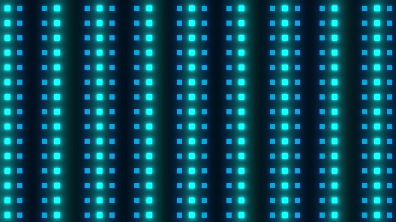 Cyan Led Display Grid Background