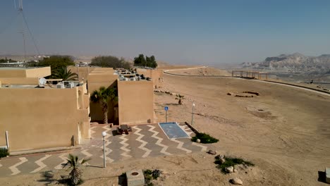 4k high resolution drone video of ben-gurion’s, tomb national park, midreshet ben-gurion, midreshet sde boker bengurion, grave site- southern israel