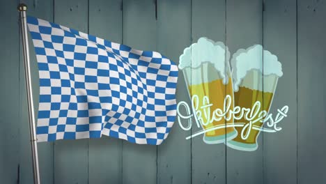 generado digitalmente de la agitación de la bandera del oktoberfest