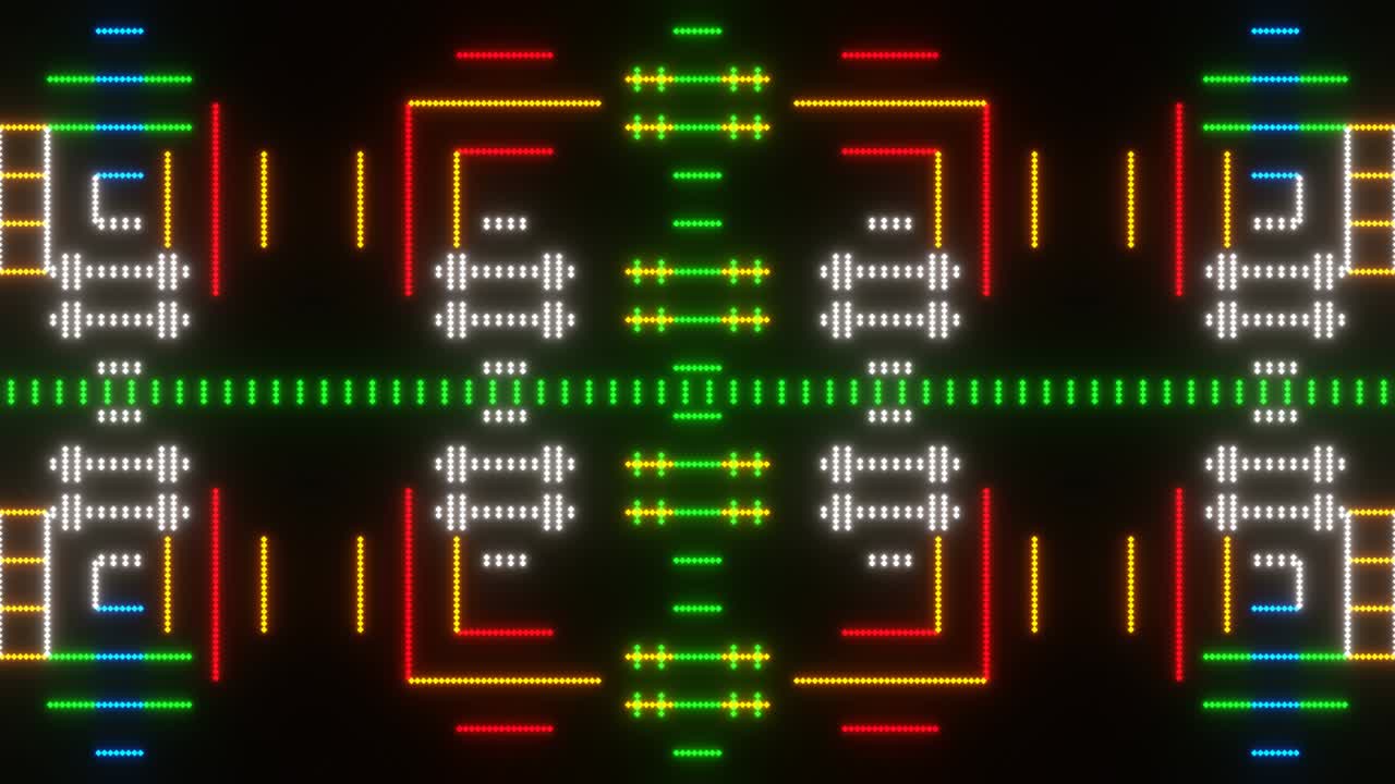 박동하는 컬러 픽셀 애니메이션 vj 루프