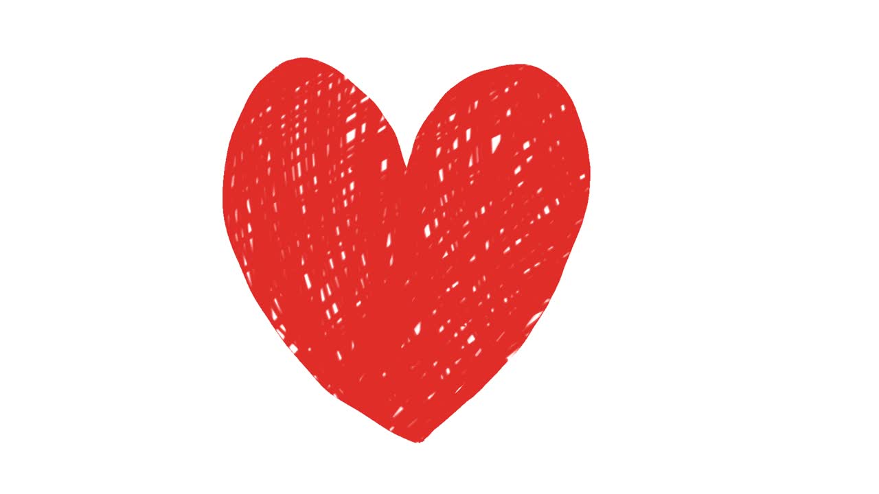 은 만적 인 심장의 손으로 그린 애니메이션