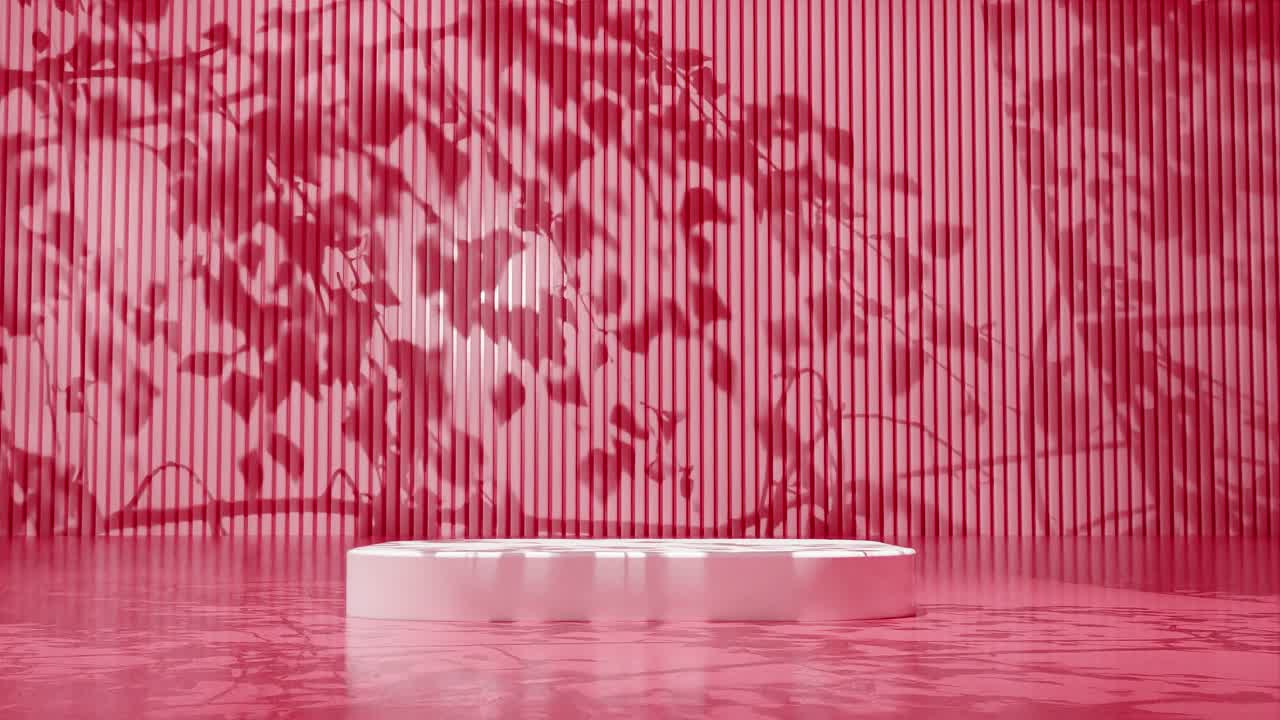 추상적인 빨간색 미니멀리즘 무대