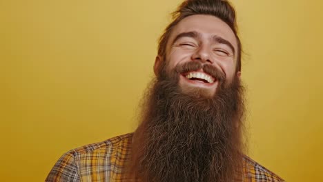 happy bearded man