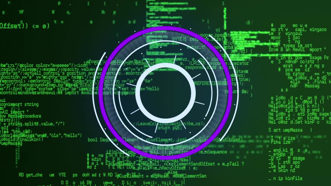 Animation of scope scanning over data processing
