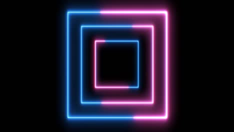 abstract neon, led square, border. futuristic colorful render