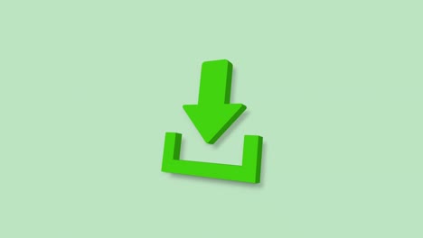 download 3d icon isolated on green background.