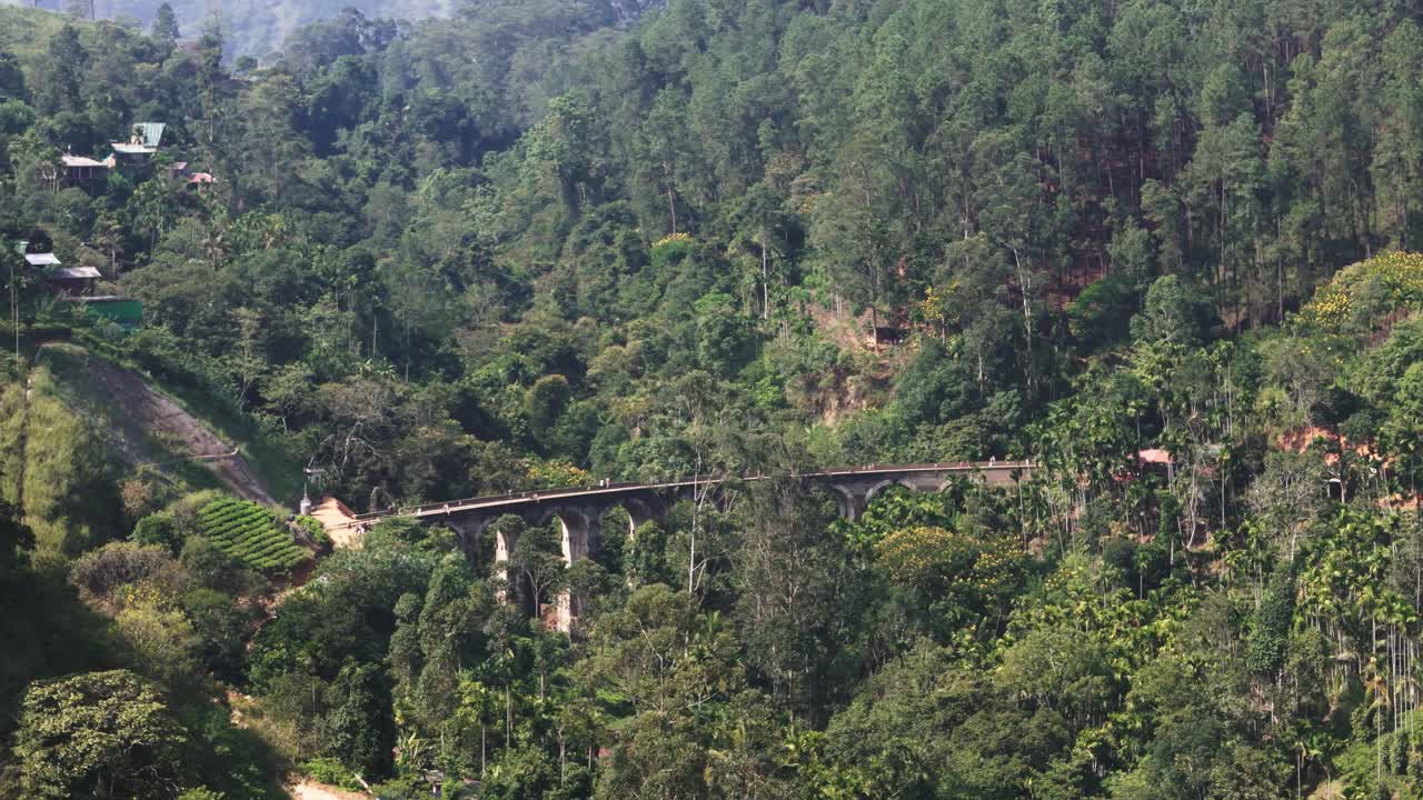 Nine arches bridge from far, lots of greenery, Ella, Sri Lanka
