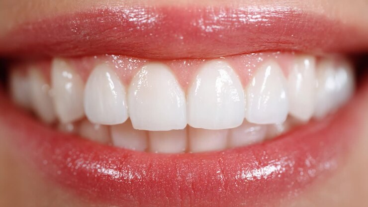 Un primo piano di un sorriso bianco brillante: l'impatto della cura dentale sulla sicurezza e sull'estetica nella salute orale