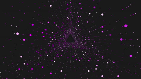 Futuristic-symmetrical-pattern-purple-and-white-dots-on-black-background