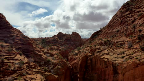 buckskin gulch slot canyon utah, drone shot of the deep slot canyon