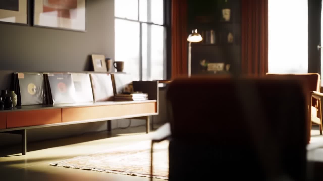 A Serene and Inviting Living Space Bathed in Warm Natural Light, Featuring a Cozy Armchair and Thoughtfully Arranged Decor for Relaxation and Inspiration