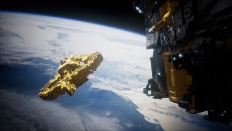 una enorme nave espacial muy detallada