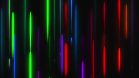 muchas líneas verticales de iluminación de neón, telón de fondo generado por computadora abstracta, renderizado en 3d