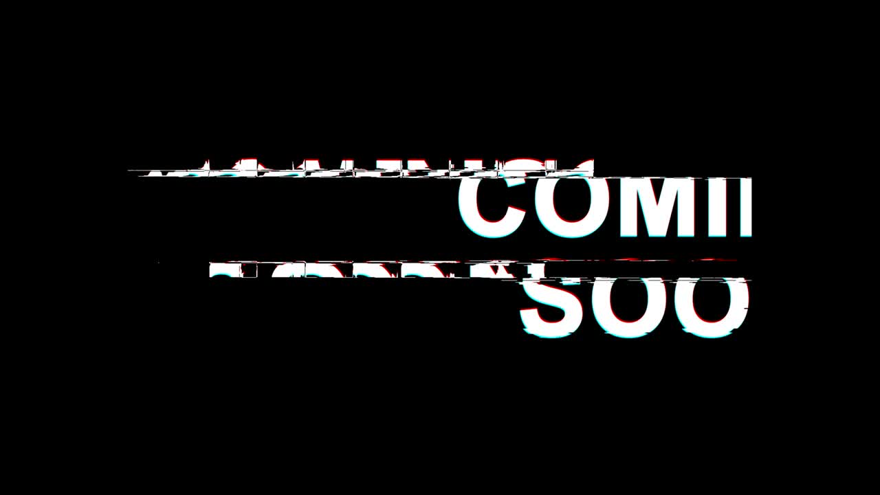 글리치 효과 텍스트 디지털 tv 왜곡 4k 루프 애니메이션