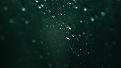 Rain on a window at night