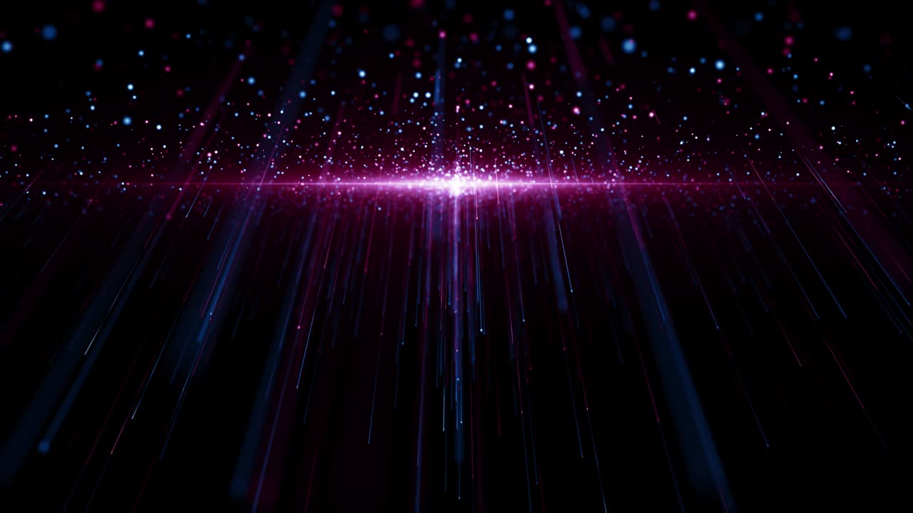 Particles blue pink event game trailer titles cinematic concert stage background loop