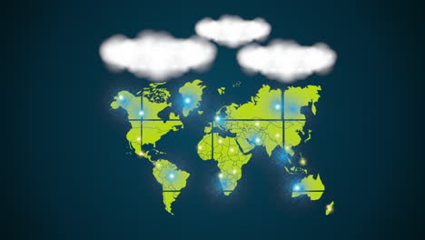 mundo planeta tierra con nubes