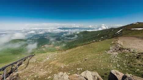 Clouds-Over-Mountain-Slopes-In-The-Countryside-Of-Georgia