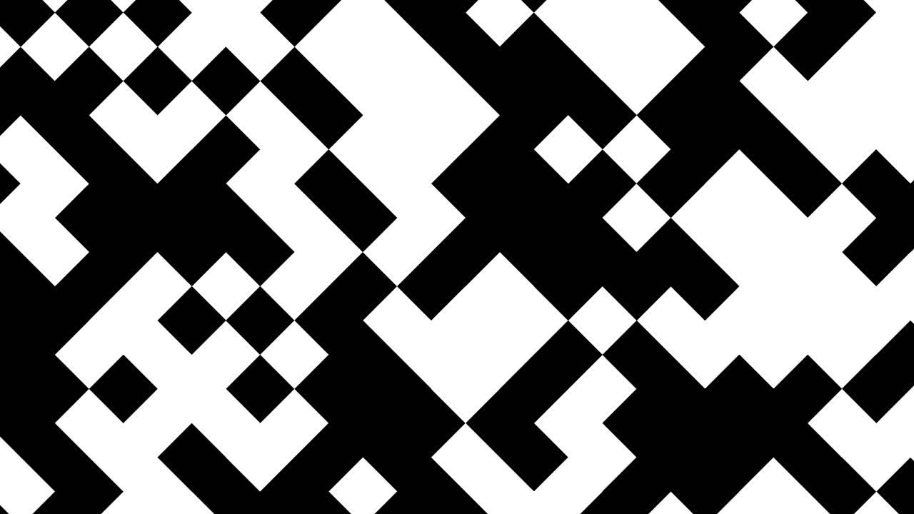 Abstrakt sort-hvid geometrisk pixelovergang