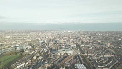 aerial panorama of dublin city, capital of ireland