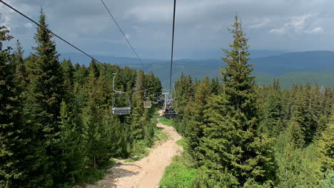 time lapse on ski lift going down to cabin