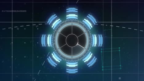 animation of scope scanning over data processing