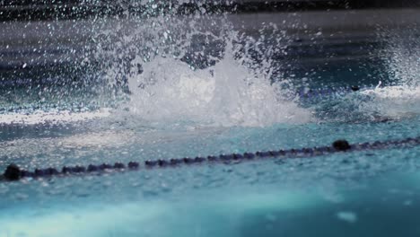 swimmer training in a swimming pool