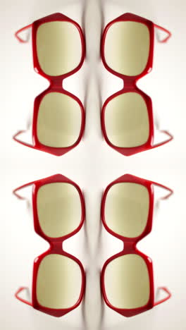 retro sunglasses made into abstract pattern in vertical