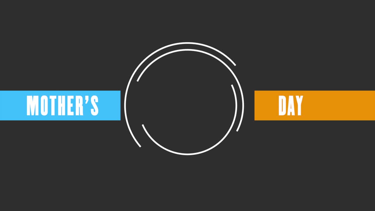 어두운 배경에 파란색과 노란색 선으로 어머니의 날